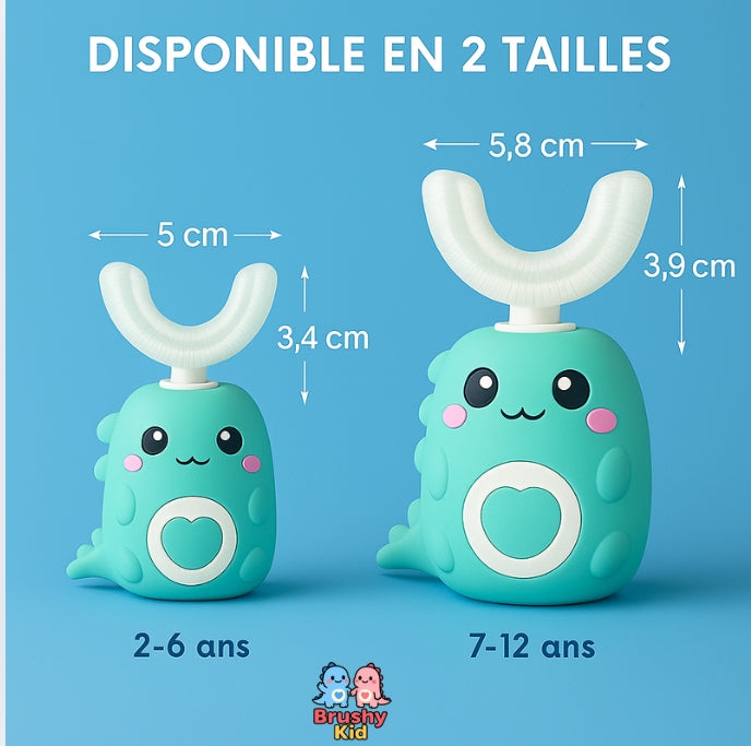 Dino-U™ - brosse à dents ultrasonique 360° pour enfants
